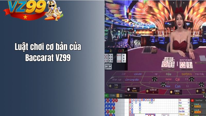 Baccarat VZ99 – Trải nghiệm Trò chơi casino Hot nhất 2026 Luật chơi cơ bản của Baccarat VZ99